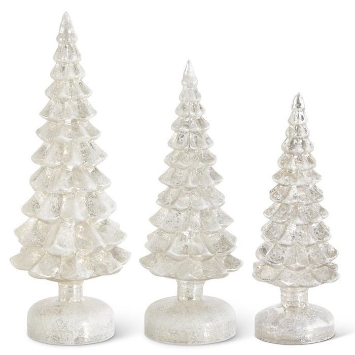 Silver LED Mercury Glass Tree
