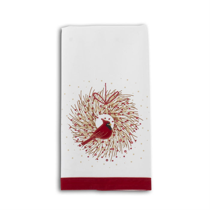Cardinal Wreath Kitchen Towel