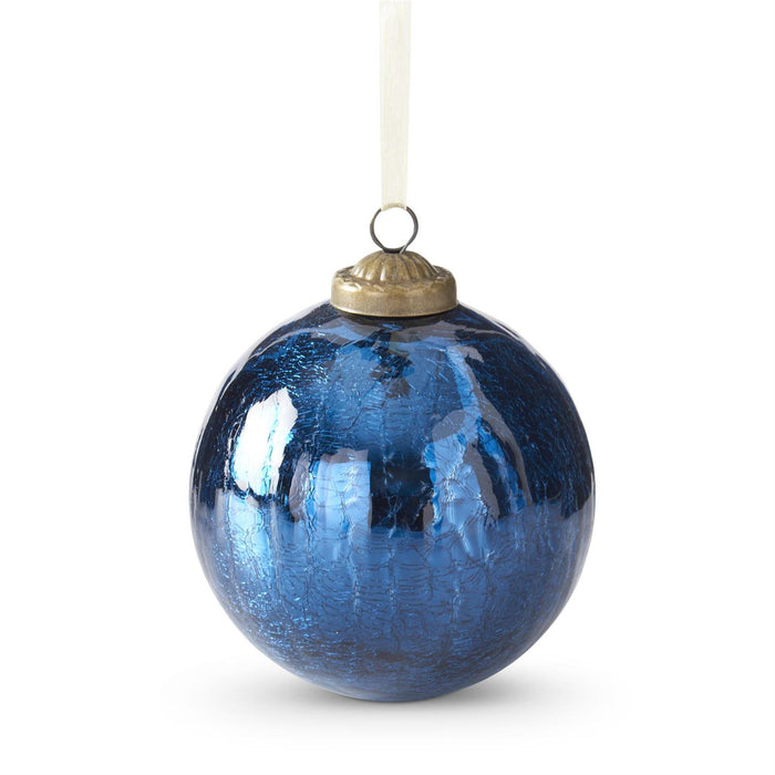 Mirrored Blue Glass Ornament