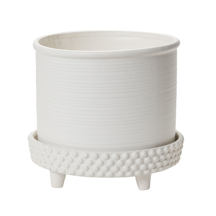 Jane Footed Pot - White