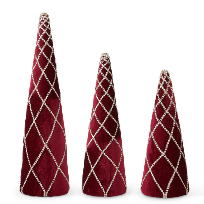 Burgundy Velvet Cone Tree