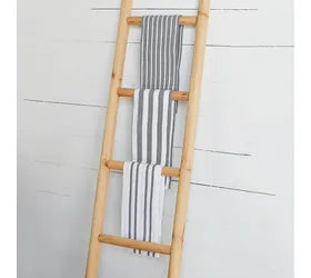 Set Of 3 Charcoal White Kitchen Towels