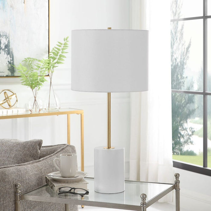 White and Gold Table Lamp