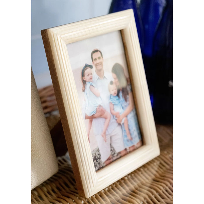 Palomar Etched White Bone Photo Frame