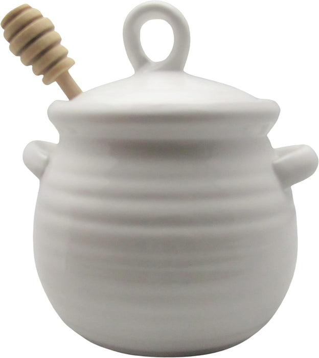 4.5" Ceramic Honey Pot w/Lid