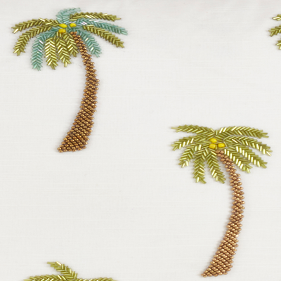 Beaded Palm Tree Poly Pillow