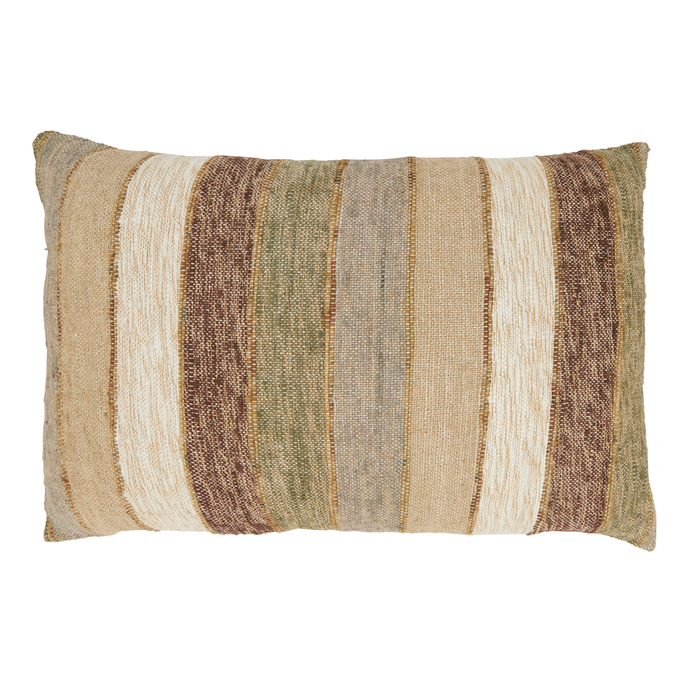 Striped Natural Oblong Poly Filled Pillow