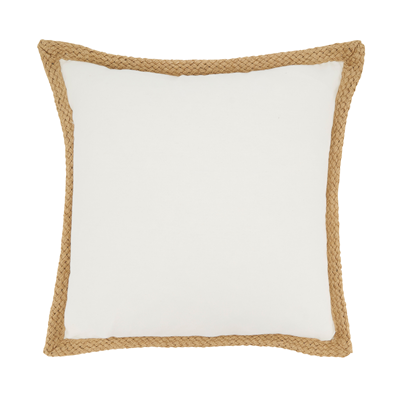Jute Braided Down Filled Pillow - White