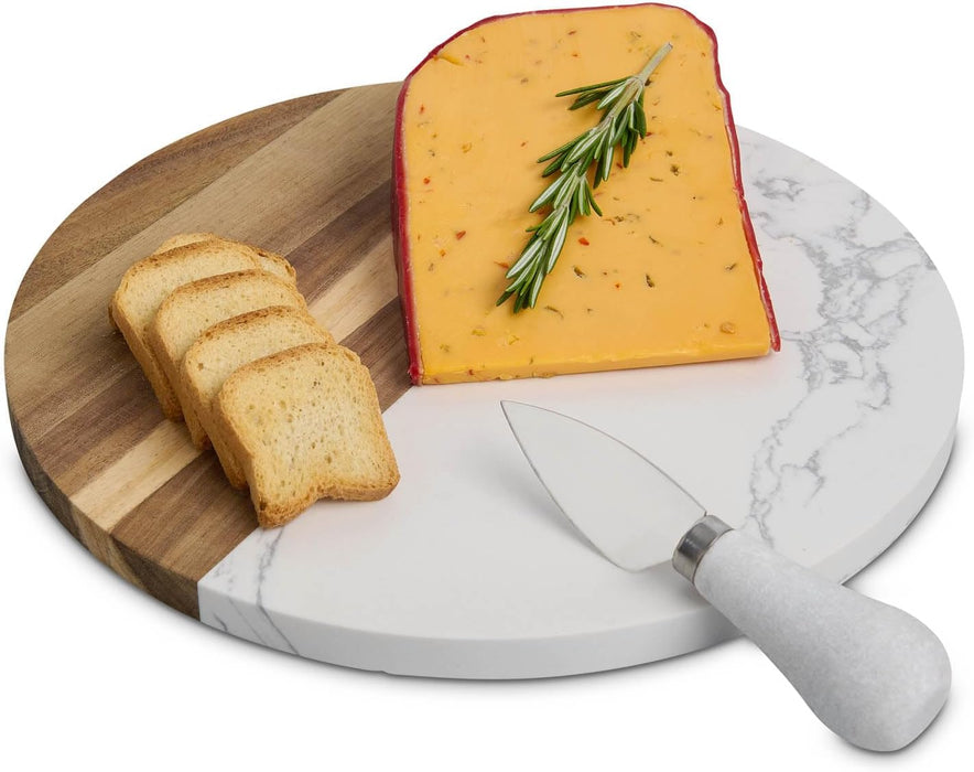 Marble / Wood Round Cheese Board