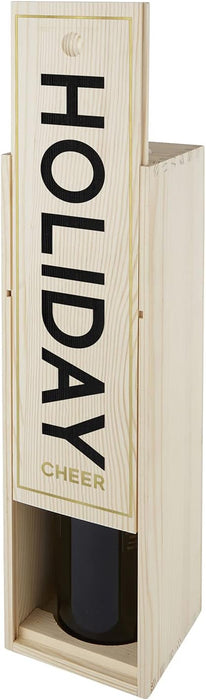 Holiday Cheer Wood Wine Box