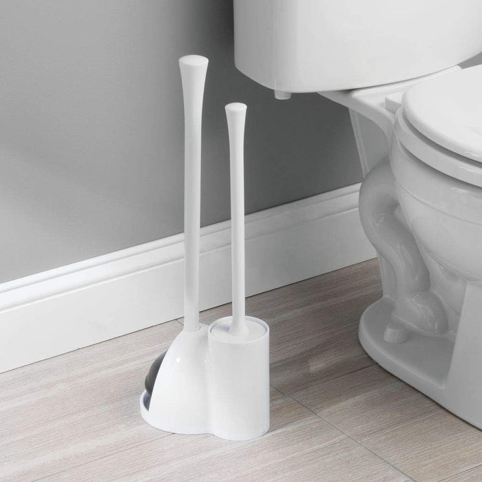 InterDesign Una Slim Bowl Brush And Plunger Set