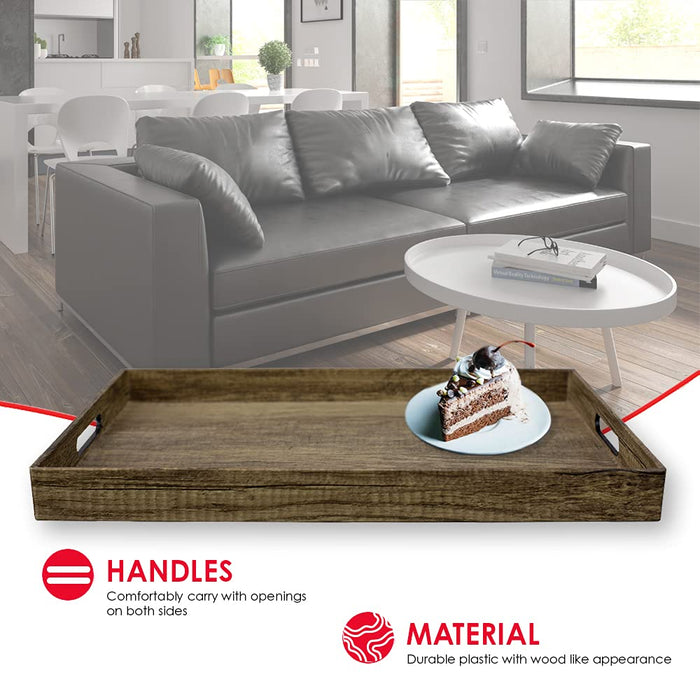 Wooden Look Serving Tray