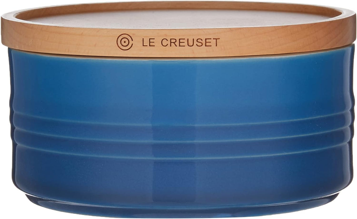 Le Creuset Stoneware Canister With Wood Lid - Marseille