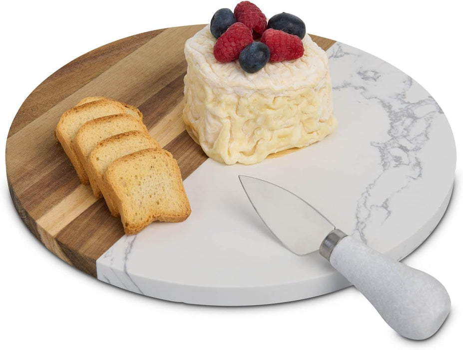 Marble / Wood Round Cheese Board