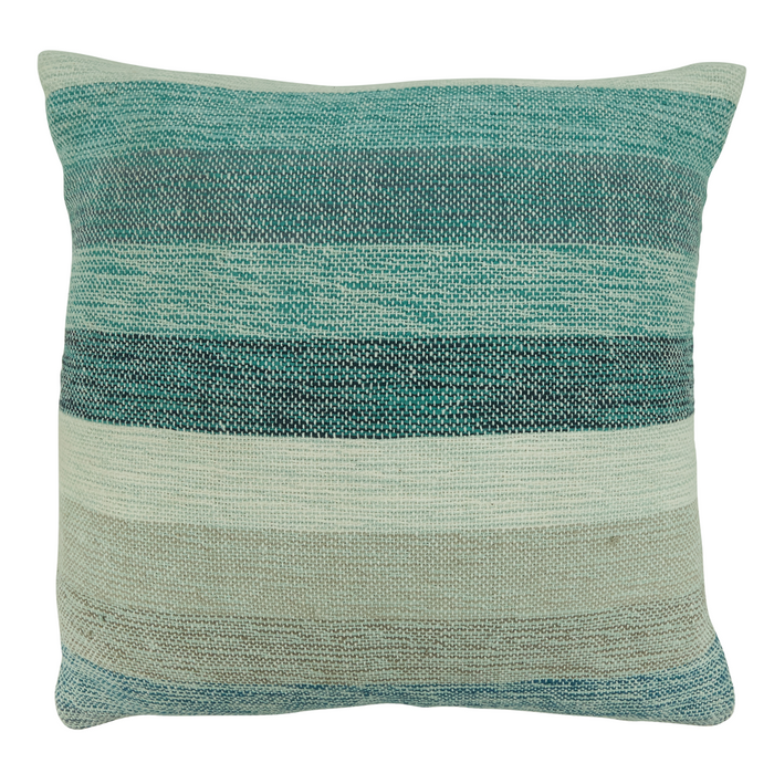 Stripe Aqua Poly Pillow