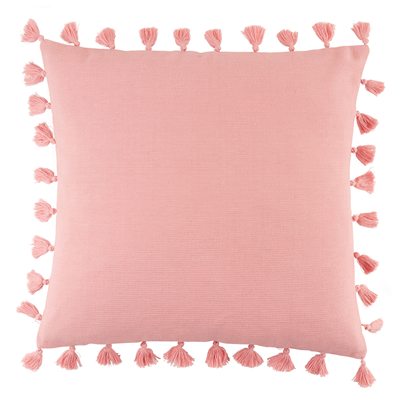 Tassel Down Filled Pillow - Pink