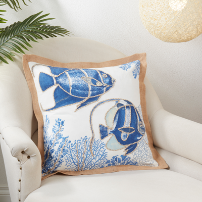 Nautical Print Pillow