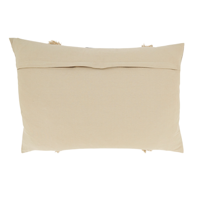 Banded Poly Filled Pillow - Natural
