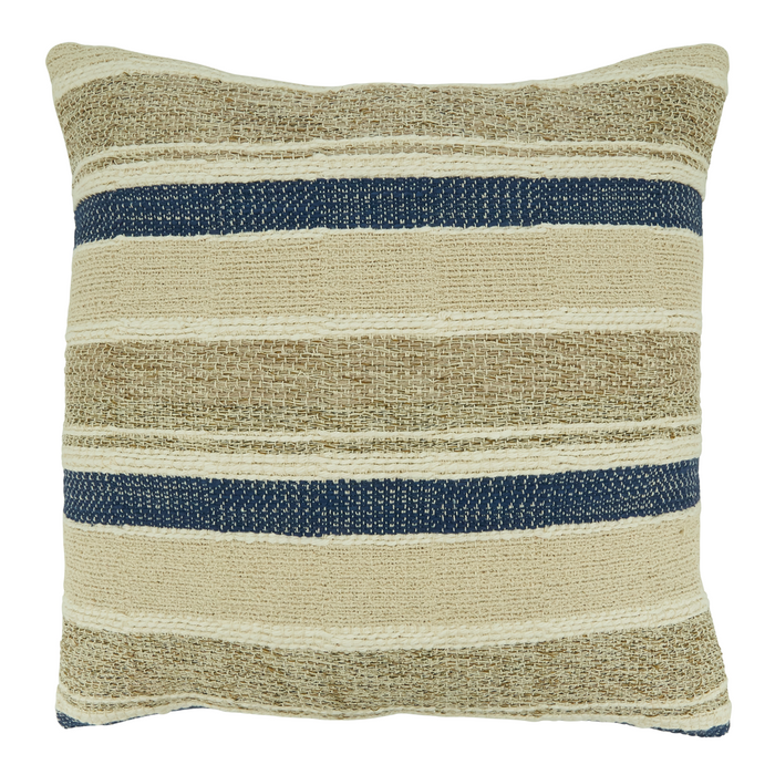 Stripe Navy Blue Poly Pillow