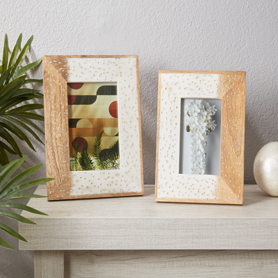 Distressed Wood Photo Frame
