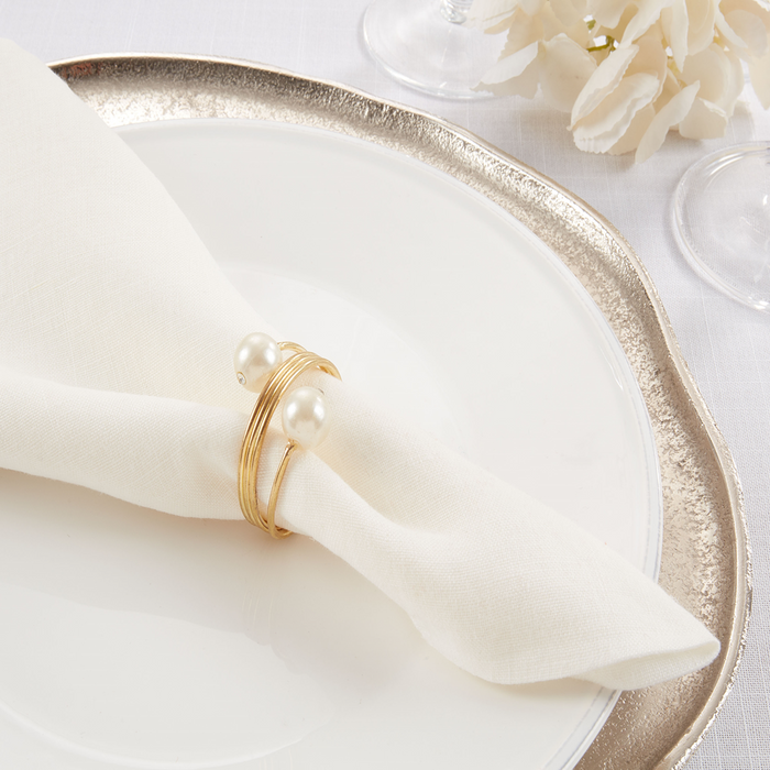 Pearl Gold Napkin Rings