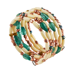 Multi Beaded Napkin Rings - Set of 4