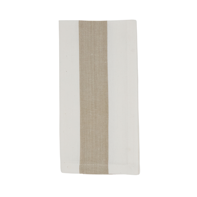 Classic Striped Napkins - Taupe