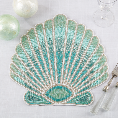 Sea Shell Beaded Placemat - set of 4