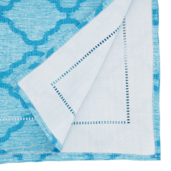 Moroccan Laser Cut Hemstitched Tablecloth
