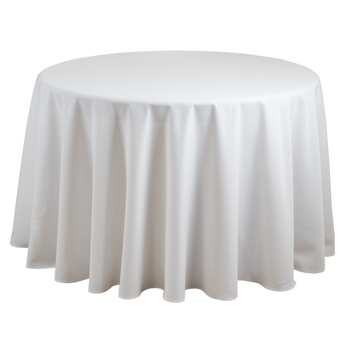 Everyday Design White Round Tablecloth