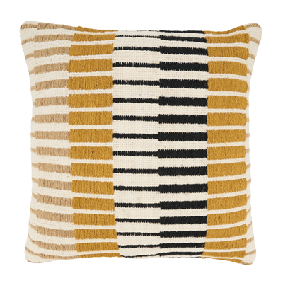 Mustard Geometric Stripe Pillow