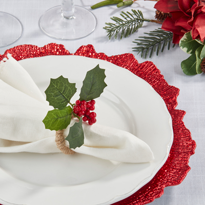 Red Berry Napkin Rings