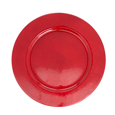 Faux Mother Of Pearl Charger - Red