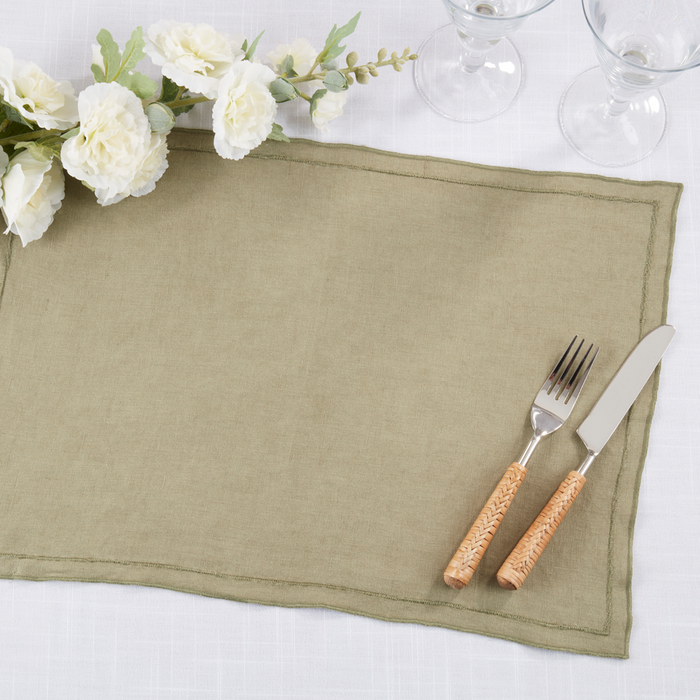 Stonewashed Overlock Border Placemats