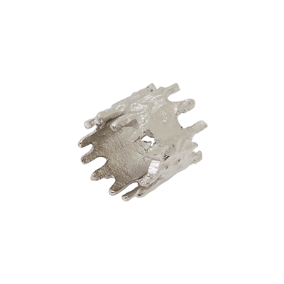 Jagged Edge Napkin Rings Silver - set of 4
