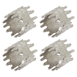 Jagged Edge Napkin Rings Silver - set of 4