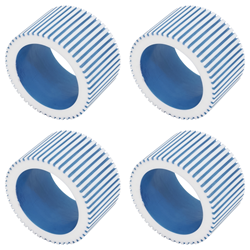 Blue Ribbed  Resin Napkin Ring