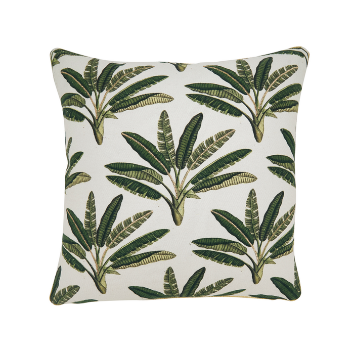 Palm Tree Green Poly Square Pillow