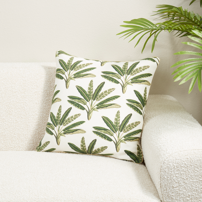 Palm Tree Green Poly Square Pillow