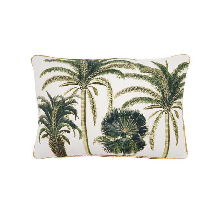 Palm Tree Green Poly Oblong Pillow