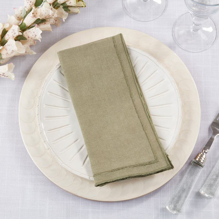 Stonewashed Overlock Border Napkins