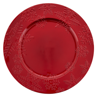 Snowflake Red Charger
