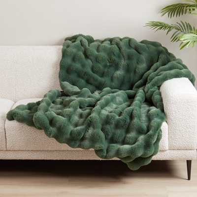Bubble Faux Fur Throw