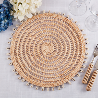 Rattan Sea Shell Placemat - set of 4