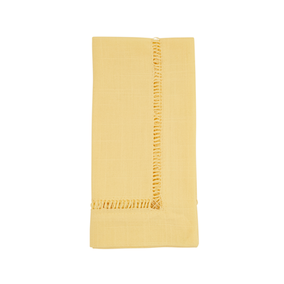 Toscana Hemstitched Dinner Napkins - Yellow
