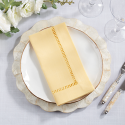 Toscana Hemstitched Dinner Napkins - Yellow
