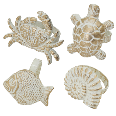 Nautical Assorted Napkin Rings - Set of 4