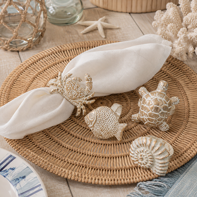 Nautical Assorted Napkin Rings - Set of 4