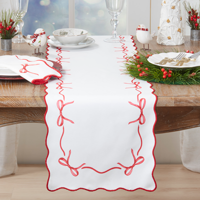 Red & White Bows Runner