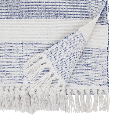 Navy Blue Striped Table Runner